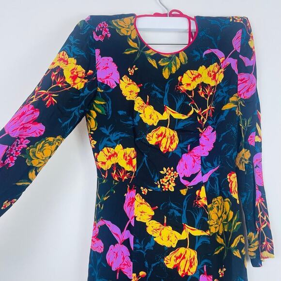Whistles Multicolour Digital Bloom flower Bella Dress size US 4 - Picture 4 of 8